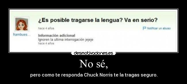 carteles chick norris lengua tragar desmotivaciones