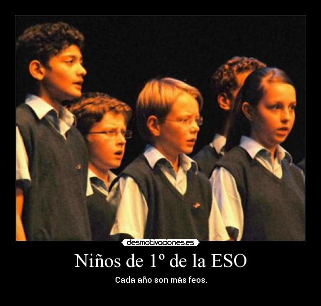 Niños de 1º de la ESO -