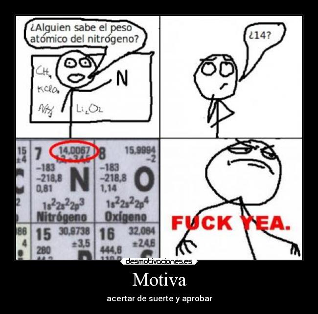 Motiva - acertar de suerte y aprobar