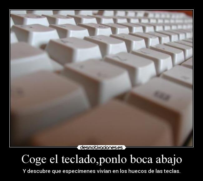 Coge el teclado,ponlo boca abajo - 