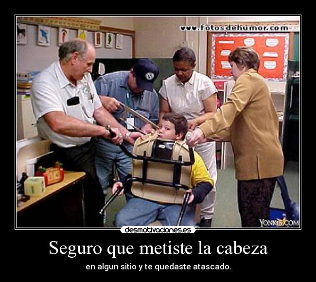 Seguro que metiste la cabeza -