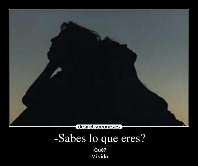 -Sabes lo que eres? -