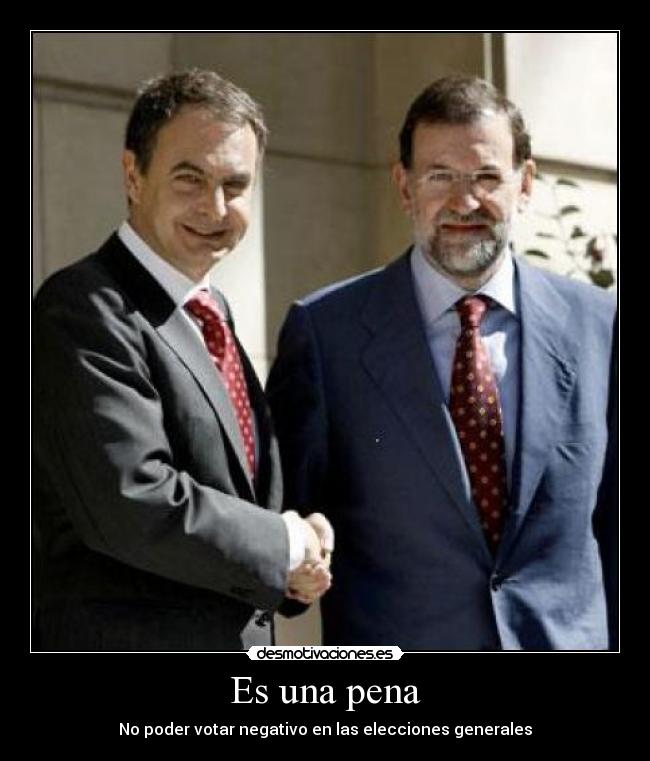 Es una pena - No poder votar negativo en las elecciones generales