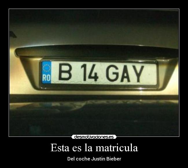 Esta es la matricula -