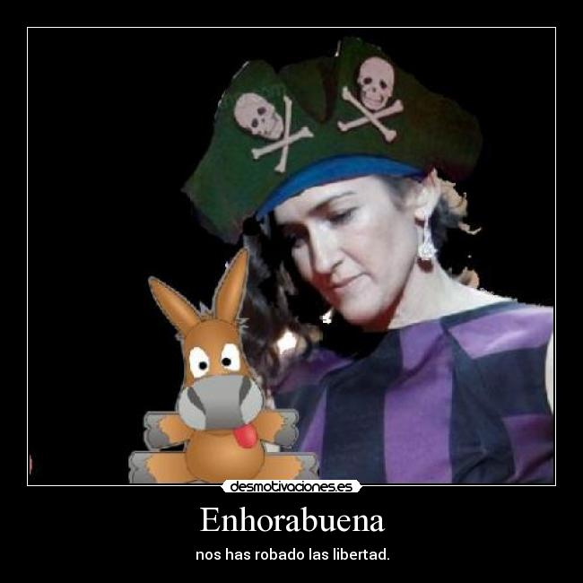 Enhorabuena - nos has robado las libertad.