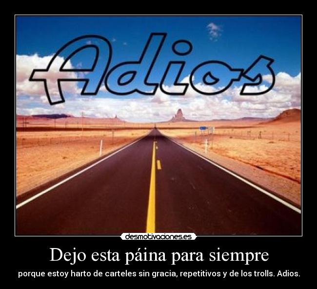 Dejo esta páina para siempre -