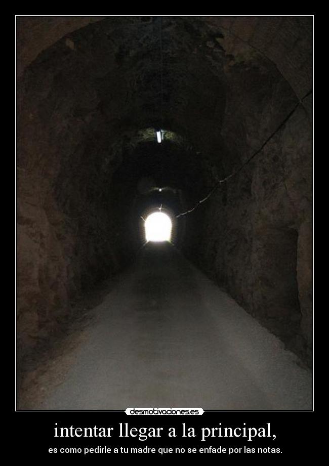 intentar llegar a la principal, -