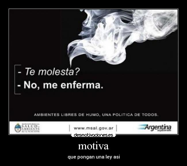 carteles ley antitabaco desmotivaciones