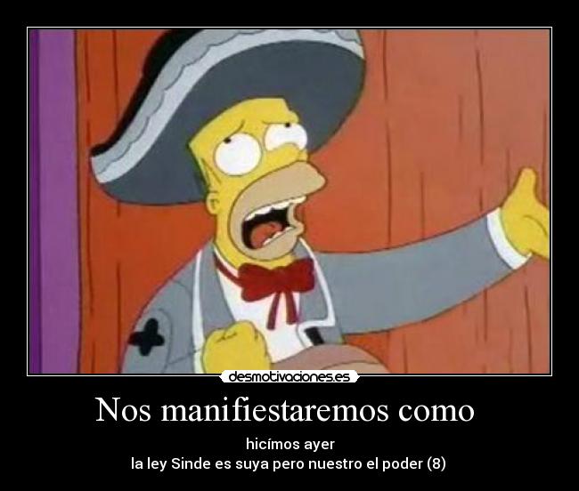 Nos manifiestaremos como -