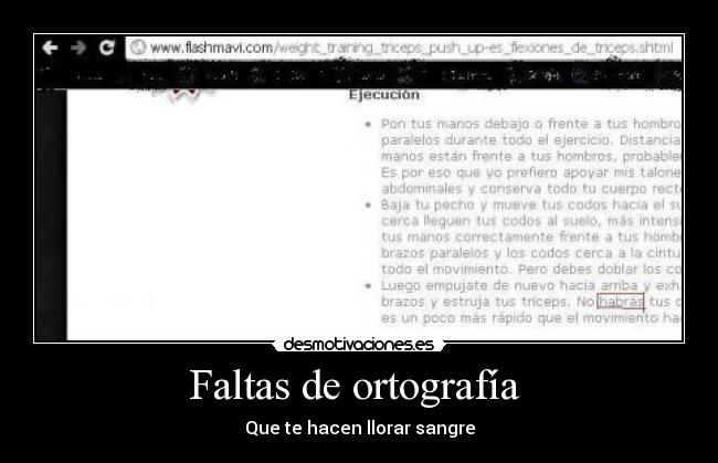 Faltas de ortografía  - 