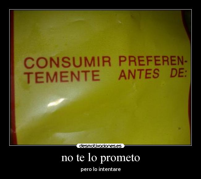 no te lo prometo - 