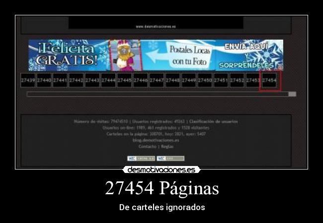 27454 Páginas - De carteles ignorados