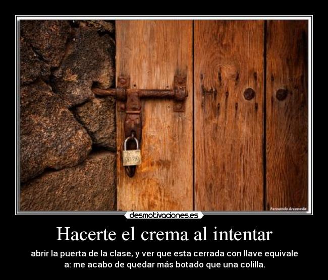 Hacerte el crema al intentar - 