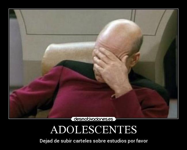 carteles estudios sobre adolescentes tristes tontos sin originalidad desmotivaciones