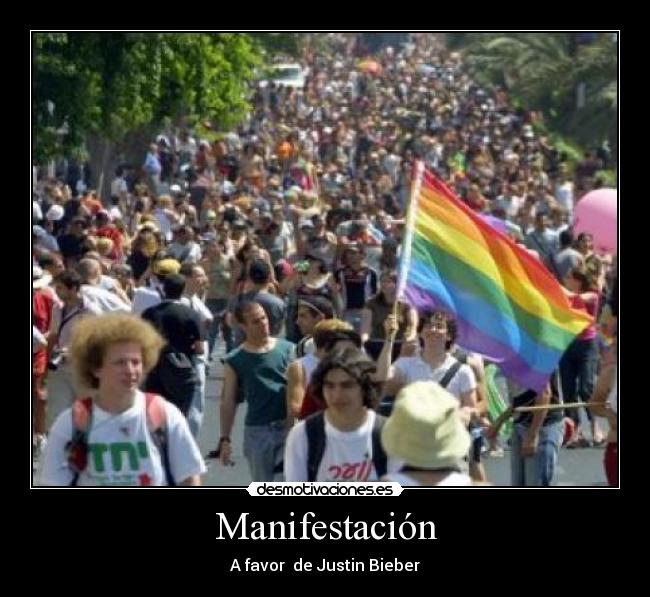Manifestación - A favor de Justin Bieber