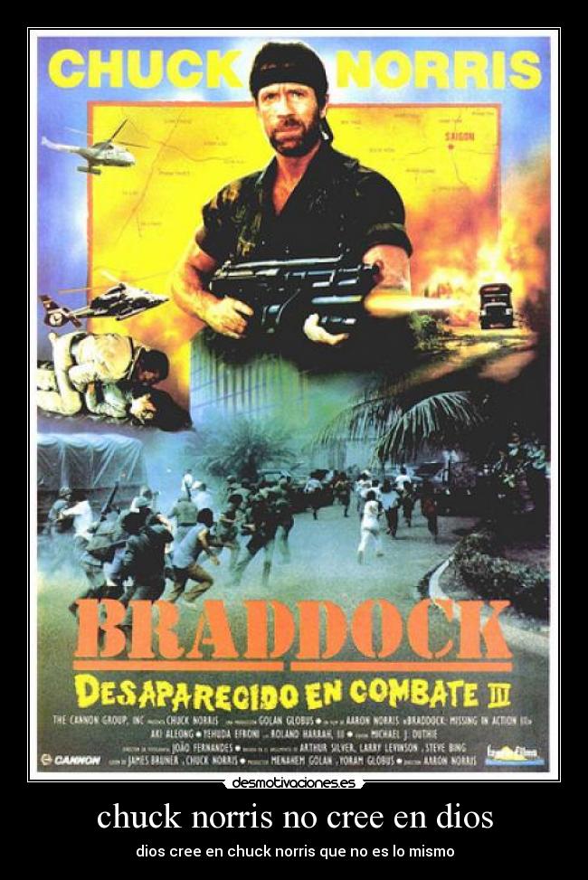 chuck norris no cree en dios -