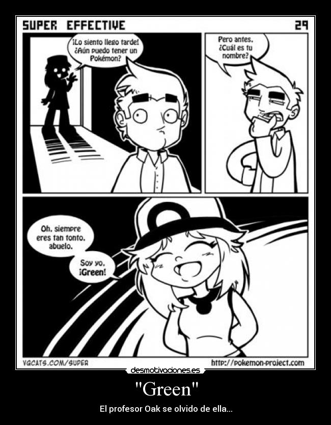 Green - El profesor Oak se olvido de ella...