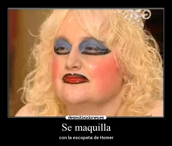 Se maquilla - con la escopeta de Homer