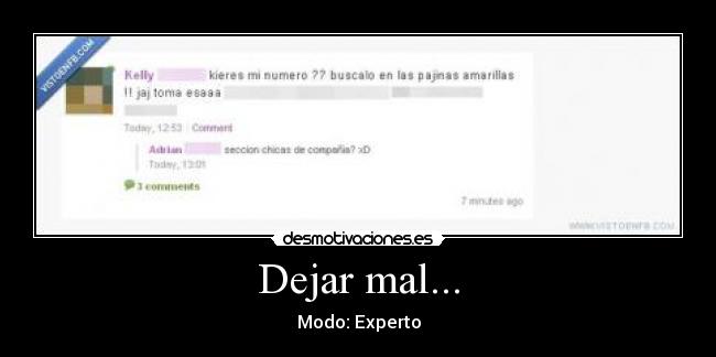 Dejar mal... - 