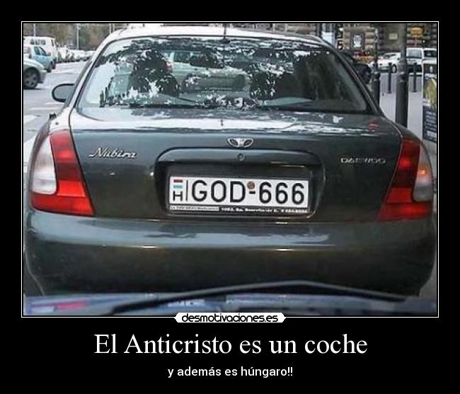 El Anticristo es un coche -