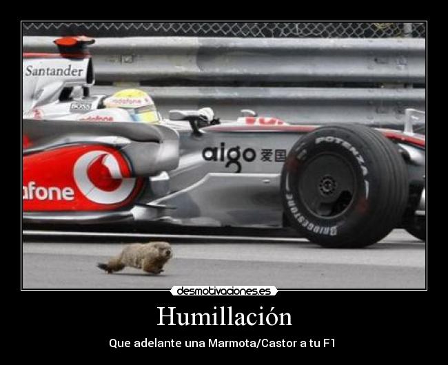 Humillación - Que adelante una Marmota/Castor a tu F1 