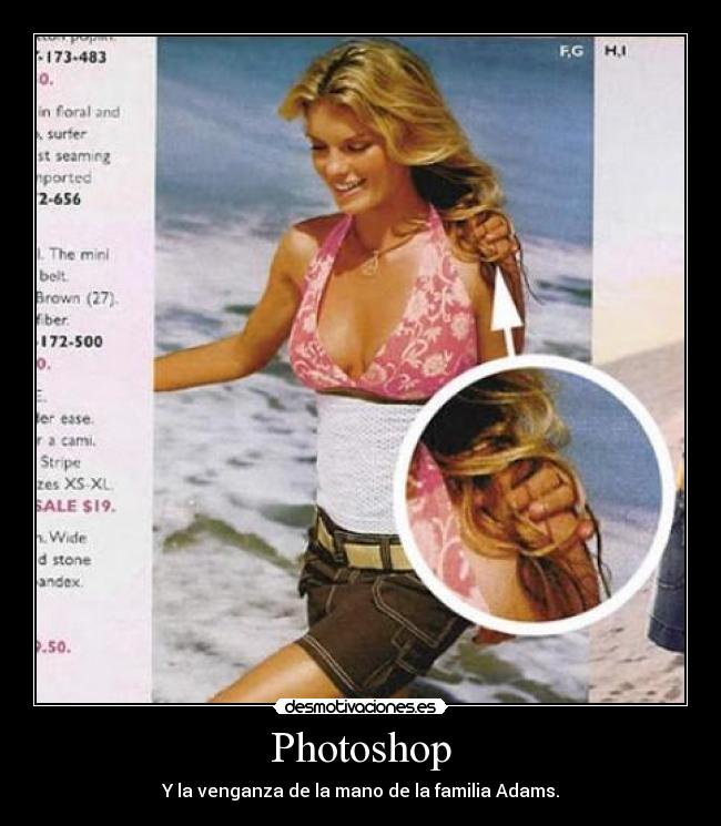 Photoshop - Y la venganza de la mano de la familia Adams.