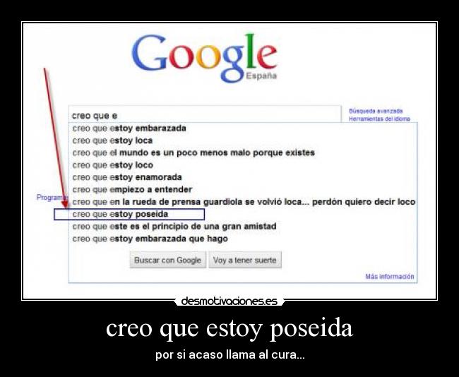 creo que estoy poseida -