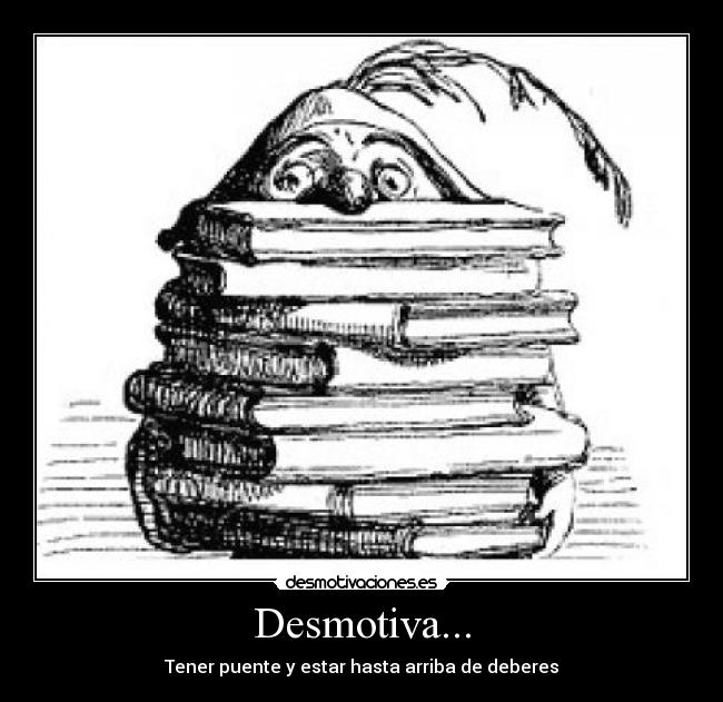 carteles deberes puente inmaculada desmotivaciones