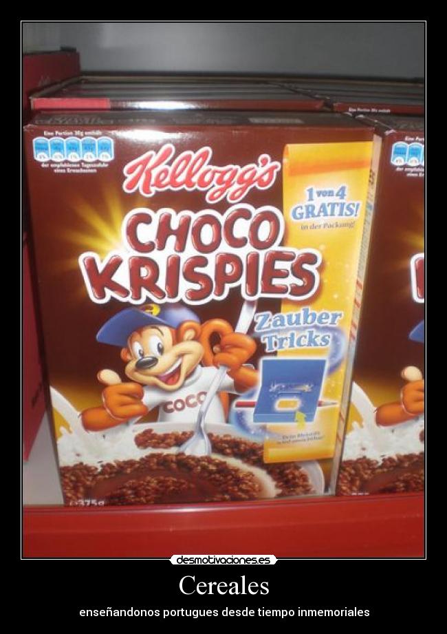 Cereales - enseñandonos portugues desde tiempo inmemoriales