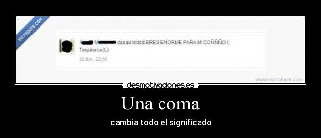 Una coma - cambia todo el significado