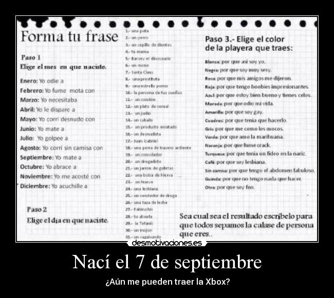 carteles nacer septiembre poder traer xbox fail frase fecha nacimiento pepino-1998 desmotivaciones