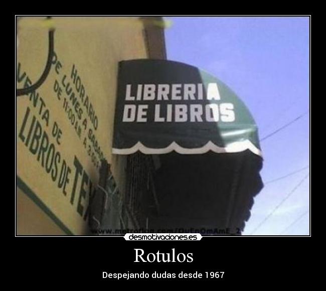 Rotulos - Despejando dudas desde 1967