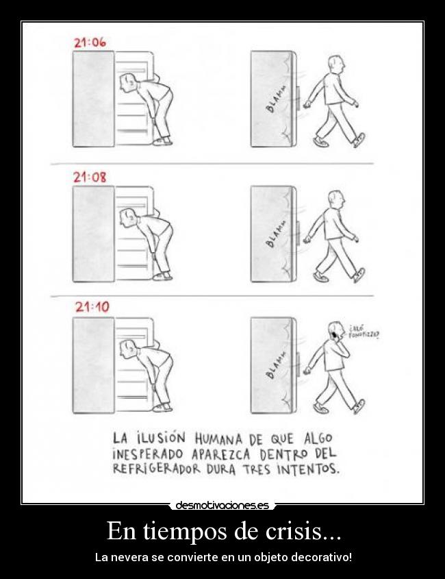 En tiempos de crisis... - La nevera se convierte en un objeto decorativo!