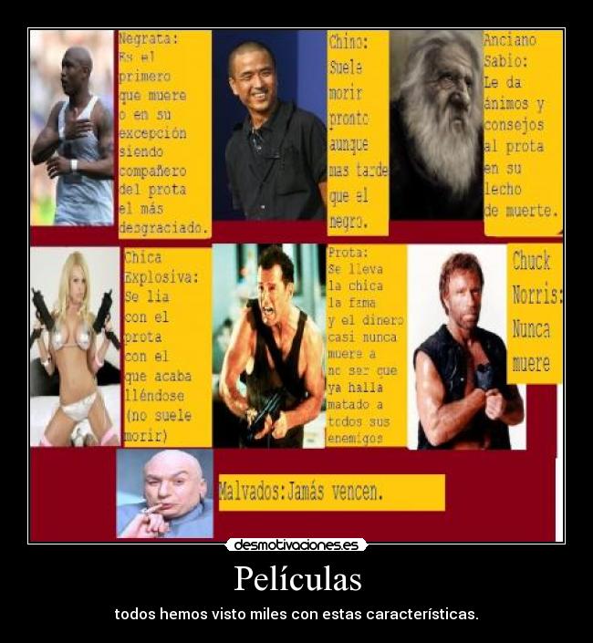 Películas - todos hemos visto miles con estas características.