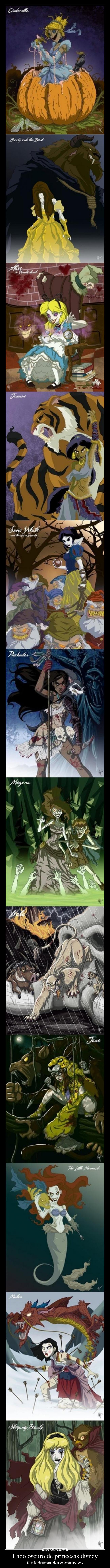 Lado oscuro de princesas disney -