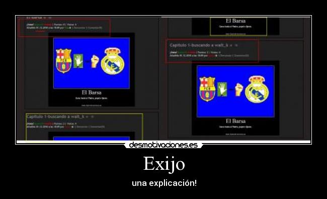 Exijo - una explicación!