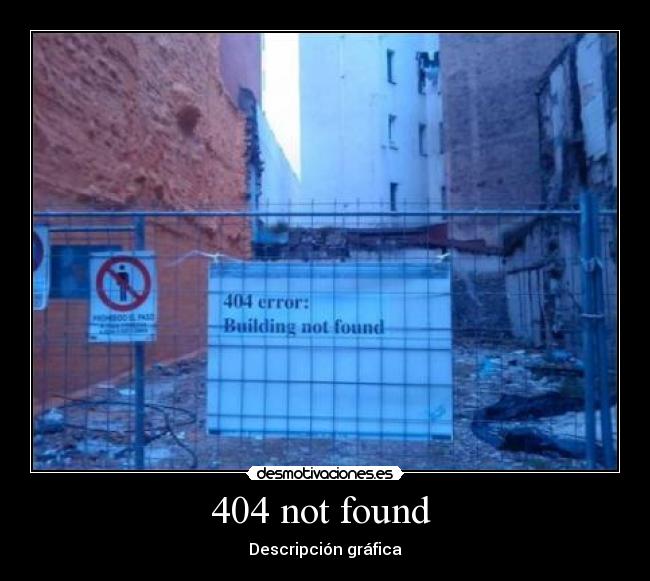 404 not found  - Descripción gráfica