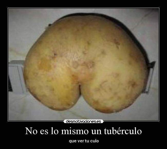 No es lo mismo un tubérculo - que ver tu culo