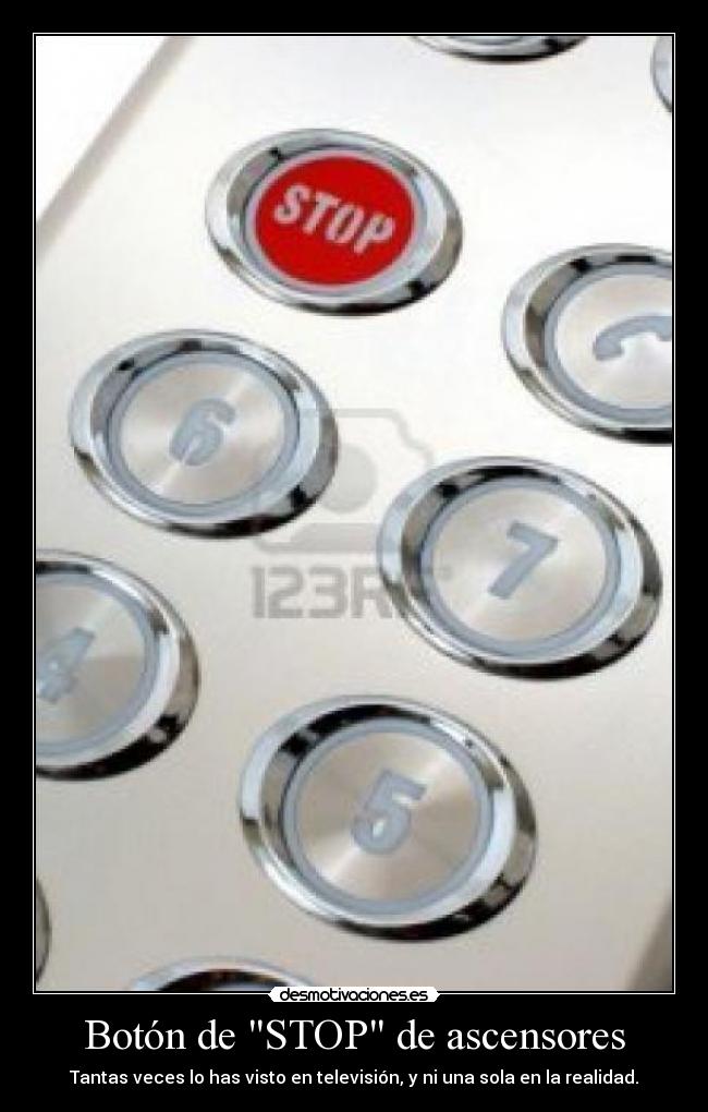 Botón de STOP de ascensores -