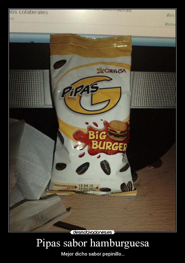 Pipas sabor hamburguesa - 