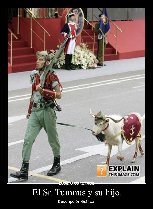 El Sr. Tumnus y su hijo. - Descripción Gráfica.