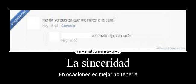 La sinceridad -