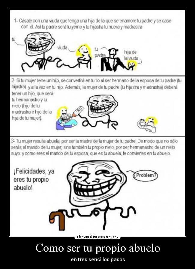 Como ser tu propio abuelo - en tres sencillos pasos