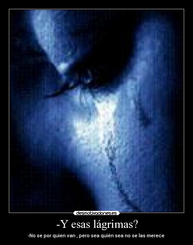 -Y esas lágrimas? -