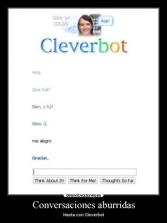 Conversaciones aburridas - Hasta con Cleverbot