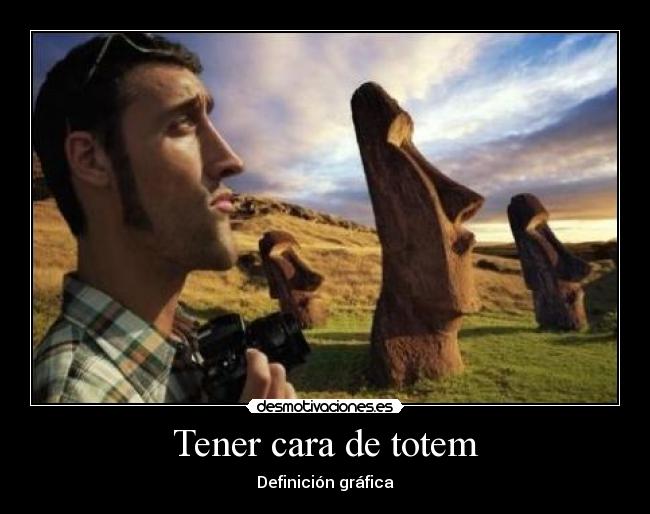 Tener cara de totem - Definición gráfica