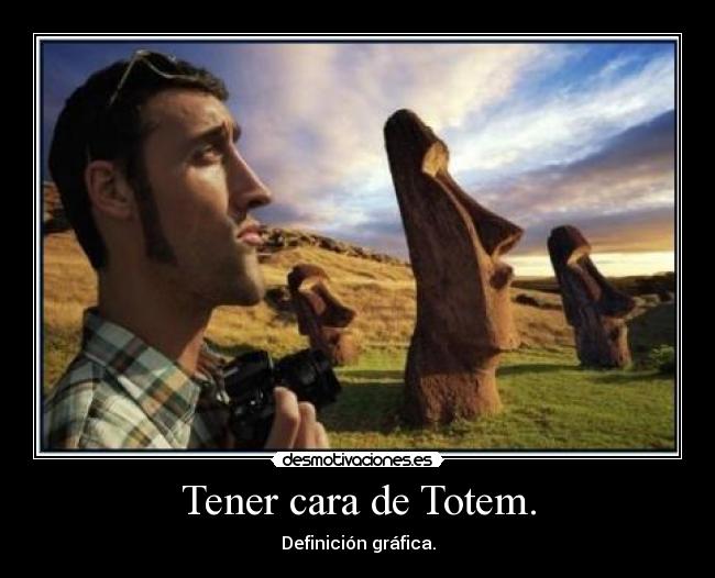Tener cara de Totem. - Definición gráfica.