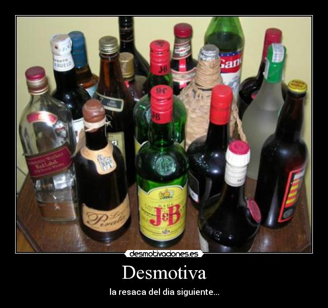 Desmotiva - la resaca del dia siguiente...