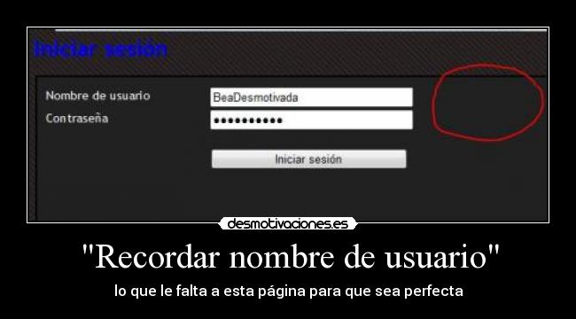 Recordar nombre de usuario - 