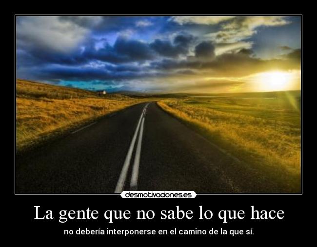 La gente que no sabe lo que hace -